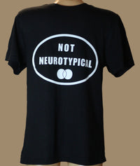 Load image into Gallery viewer, Not Neurotypical T-shirt (Black, Chest Logo)
