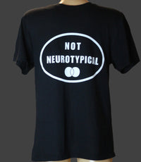 Load image into Gallery viewer, Not Neurotypical T-shirt (Black, Chest Logo)
