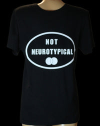 Load image into Gallery viewer, Not Neurotypical T-shirt (Black, Chest Logo)
