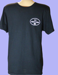 Load image into Gallery viewer, Not Neurotypical T-shirt (Black, Left Logo)
