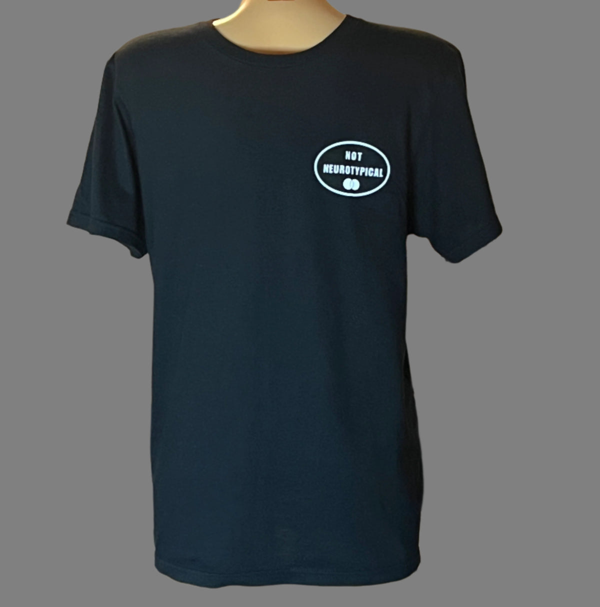 Not Neurotypical T-shirt (Black, Left Logo)