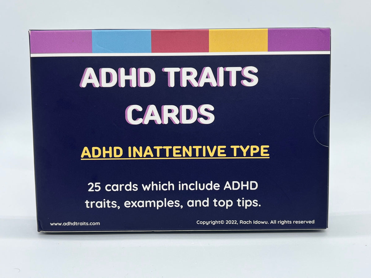 ADHD Inattentive Type traits cards